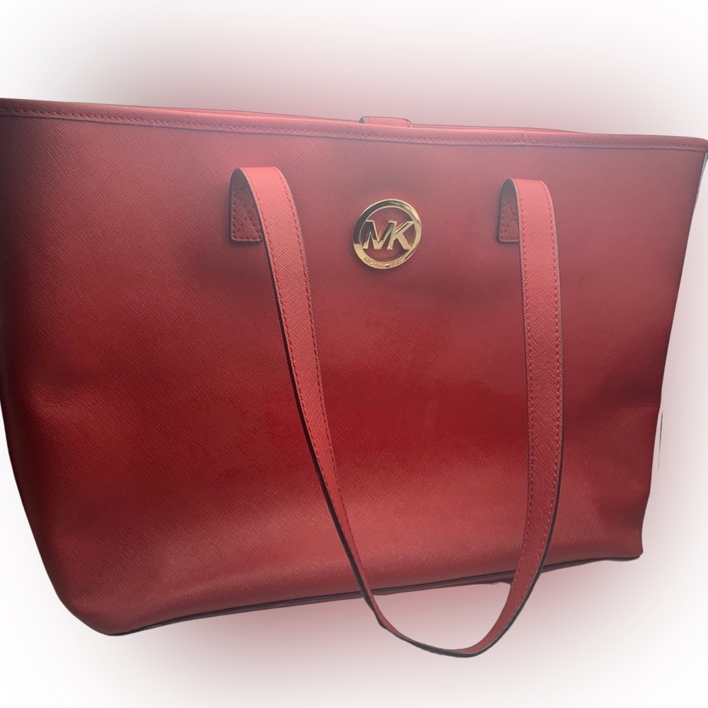Aurhentic Michael Kors Red Tote